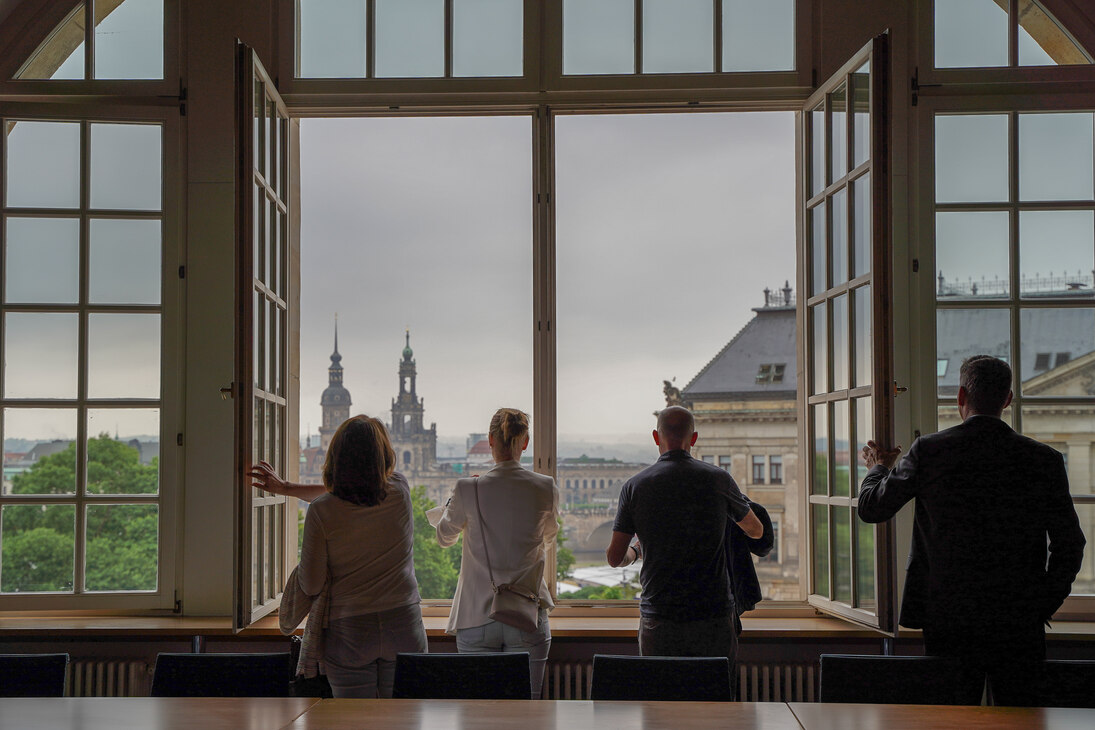 Blick aus der 270 über die Dresdner Altstadt