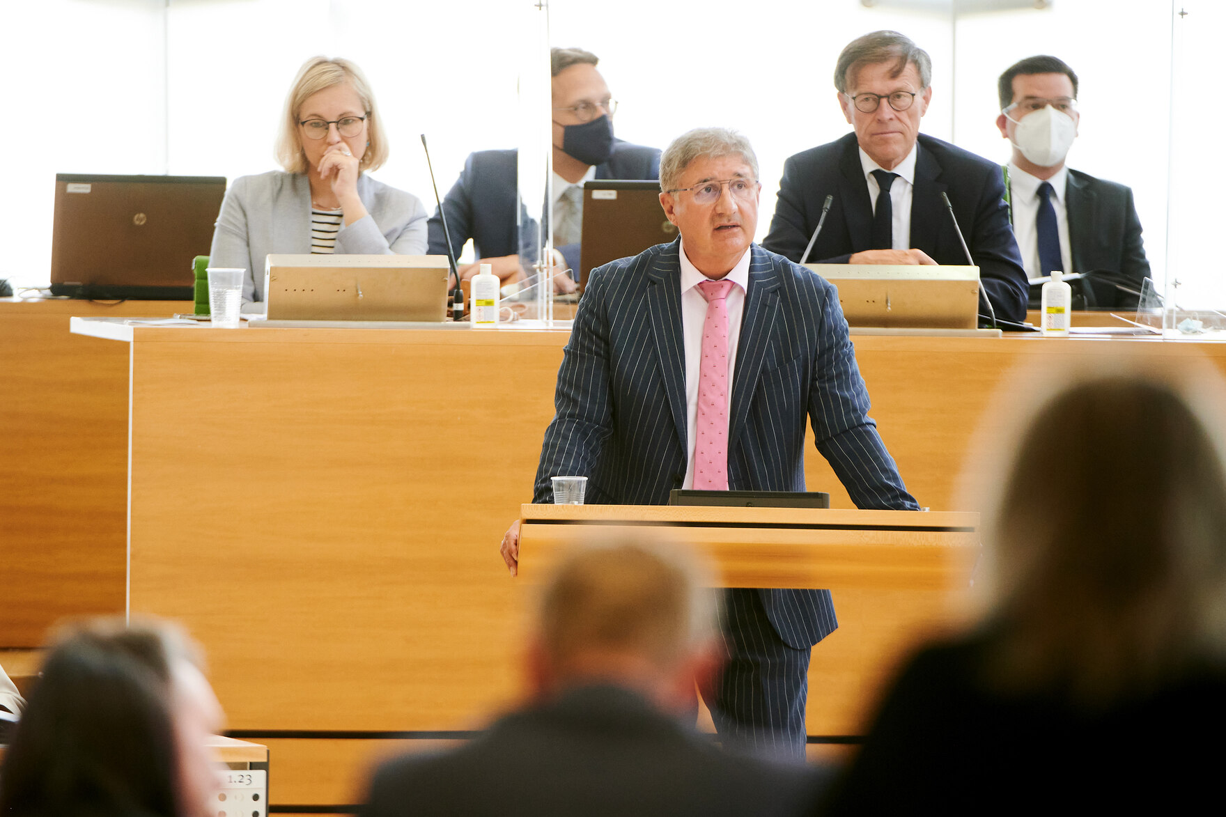 Staatssekretär Thomas Popp bei seiner Rede am 23. Juni 2021 im Sächsischen Landtag