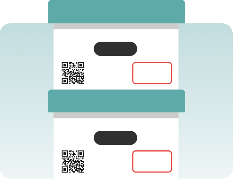 Etiketten fürs Lager